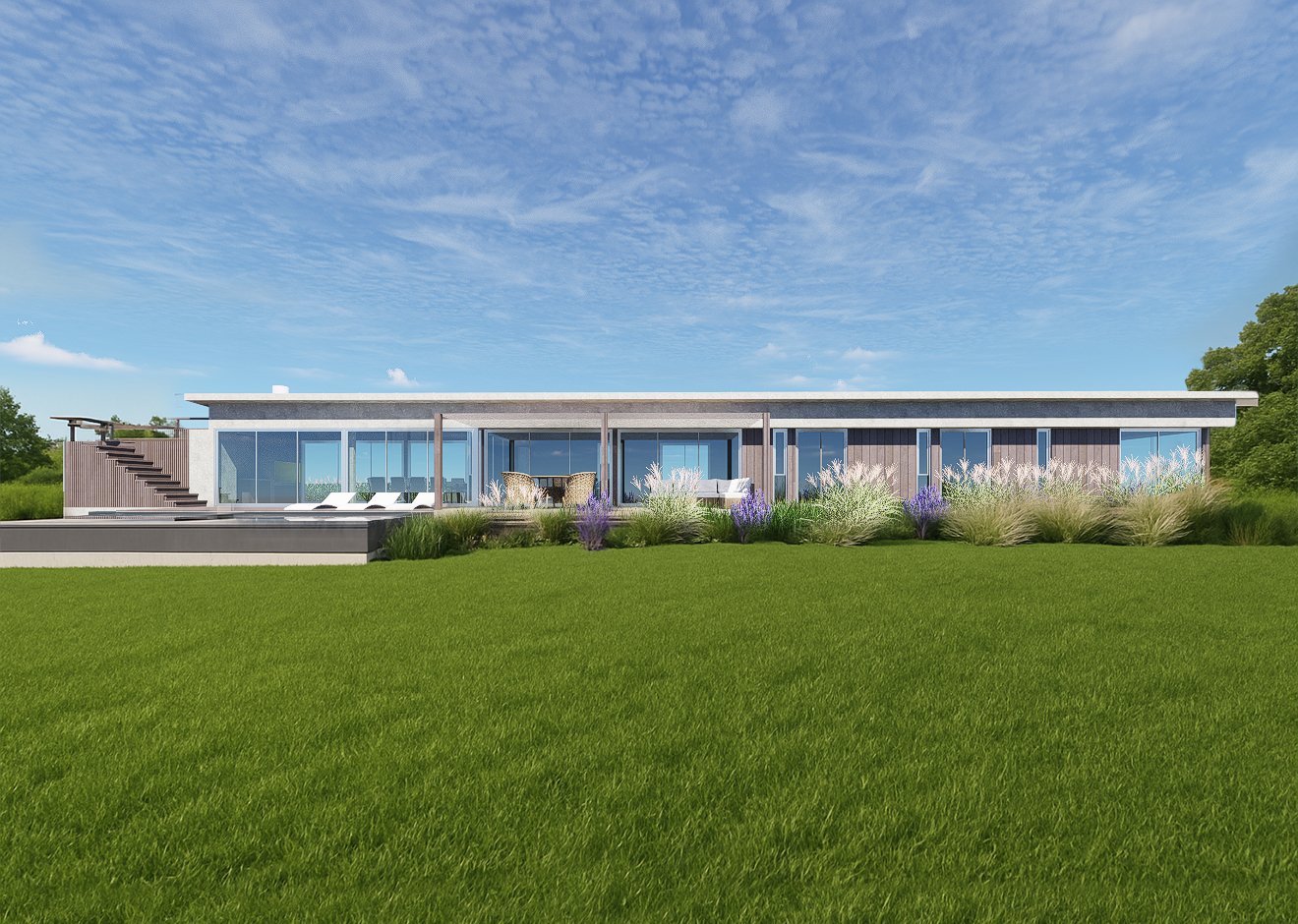 Vivienda unifamiliar, arquitectura, uruguay, vivienda jardín, josé gabriel herrera tolla, arquitecto, render