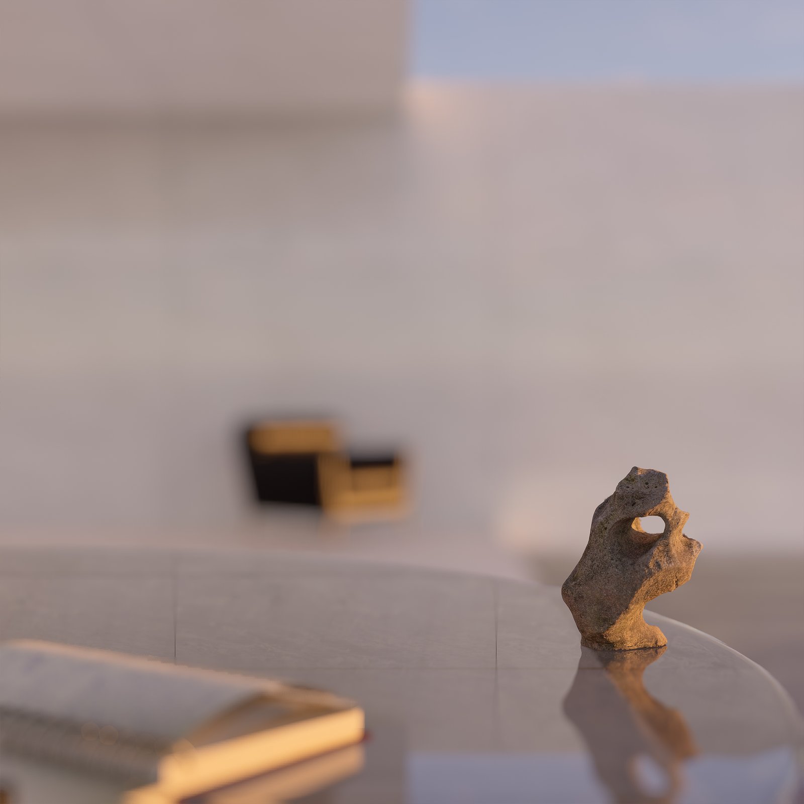 Render, arquitectura mediterránea, sofá negro, diseño de interior, decoración interior, arquitectura, josé gabriel herrera tolla, Mies van derhroe