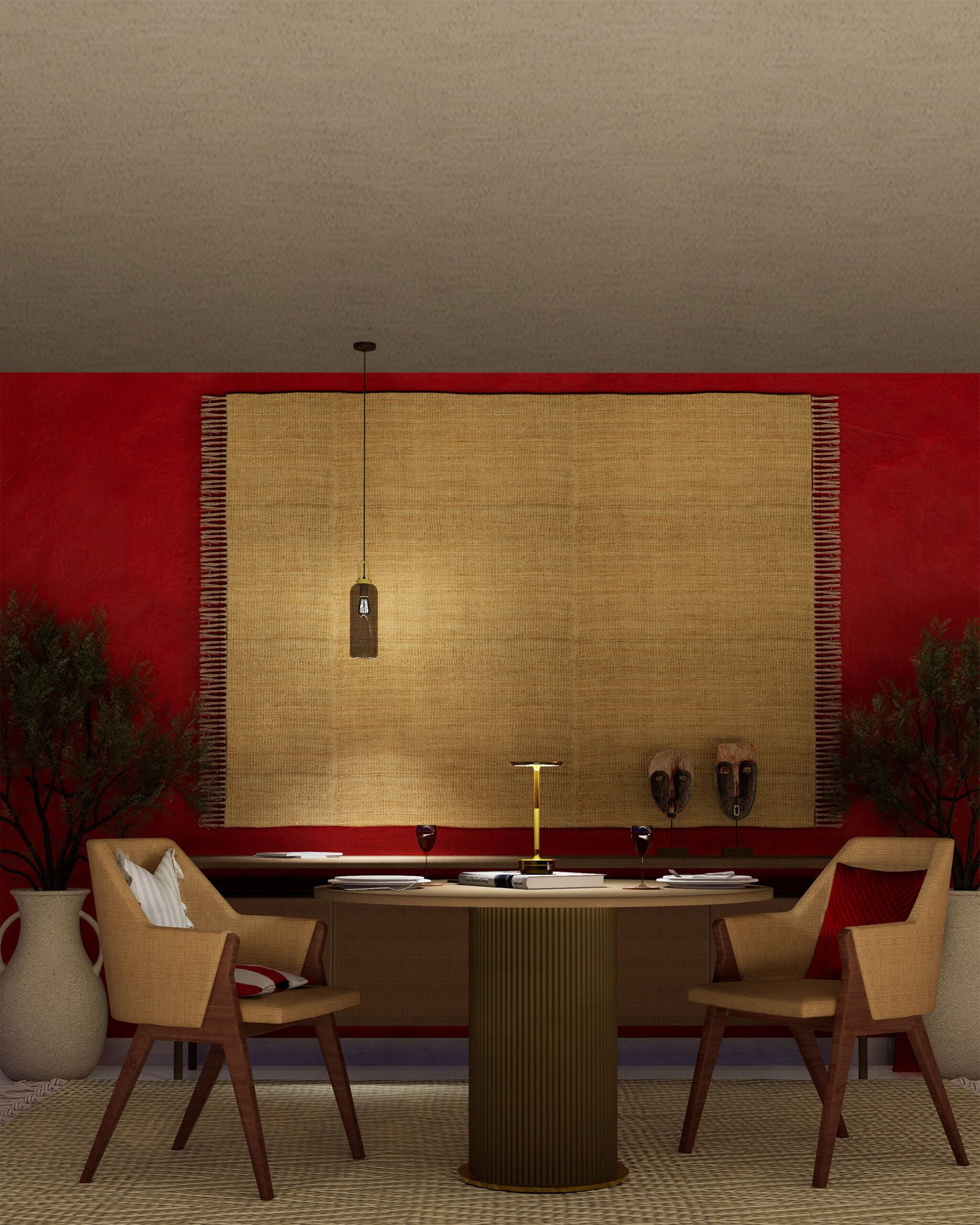 Comedor vivienda étnica