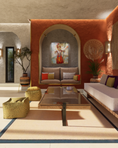 Salón étnico, decoración étnica andina