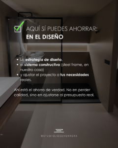 Cómo ahorrar en el diseño de una casa con steel frame en Alicante: tamaño, forma y sistema constructivo